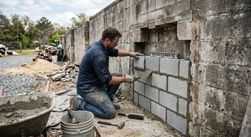 Block Wall Repair in Grand Forks, ND