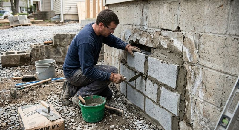 Block Wall Repair in Grand Forks, ND