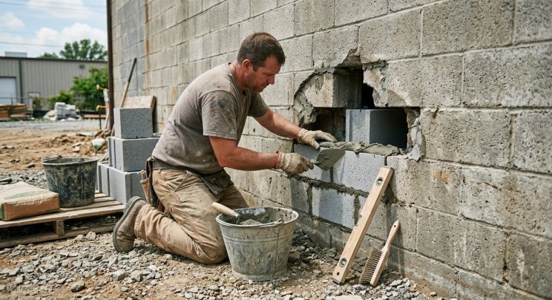 Cinder Block Repair in Grand Forks, ND