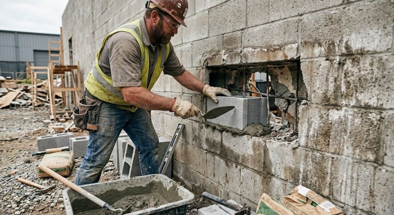 Cinder Block Repair in Grand Forks, ND