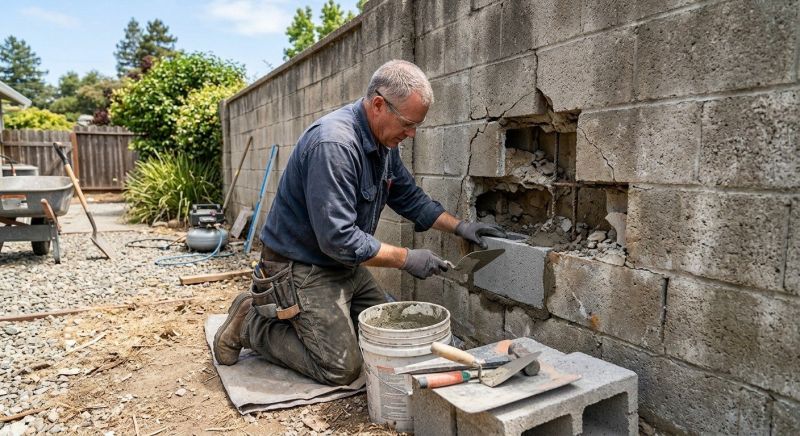 Concrete Block Repair in Crookston, MN
