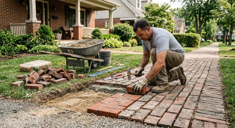Entryway Brick Repair in Grand Forks, ND