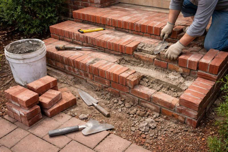 Porch Brick Repair in Grand Forks, ND