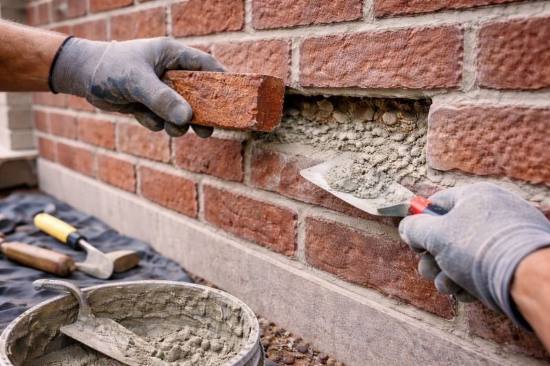 Porch Brick Repair in Grand Forks, ND