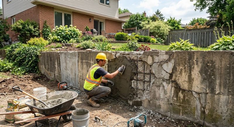 Retaining Wall Repair in Grand Forks County, ND