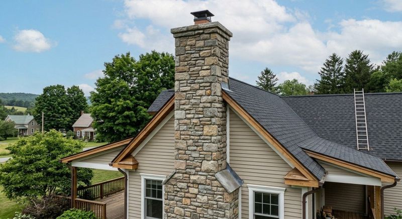 Stone Chimney Installation in Grand Forks, ND