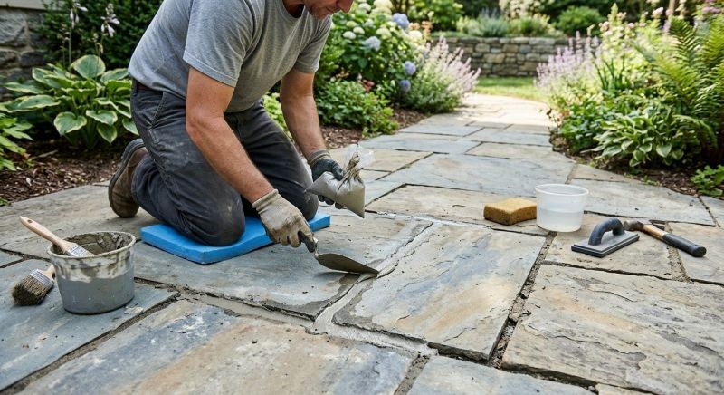 Stone Walkway Repair in Grand Forks, ND
