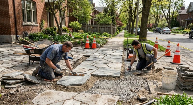 Stone Walkway Repair in Grand Forks, ND