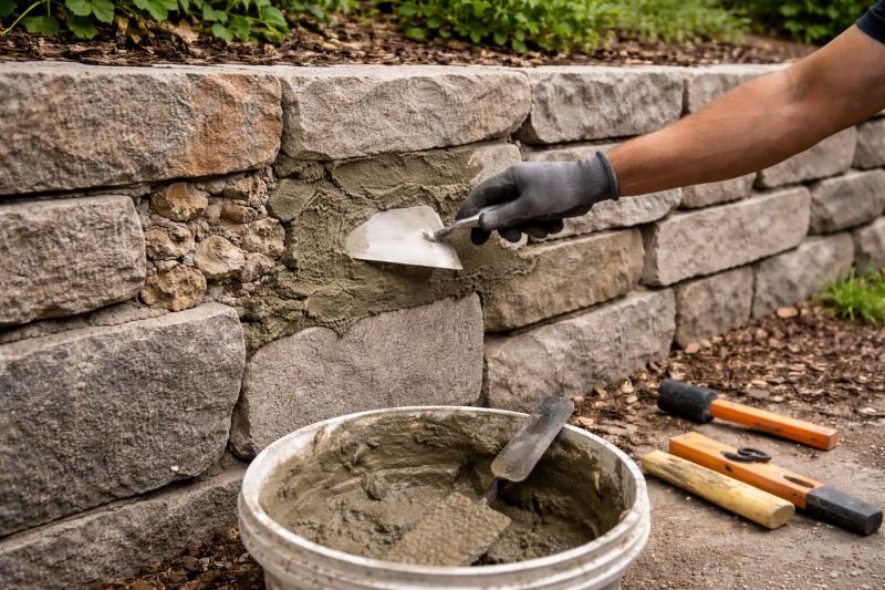 Stone Wall Repair in Grand Forks County, ND